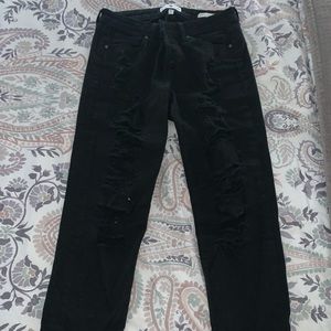 Black Daisy Black Ripped Skinny Jeans